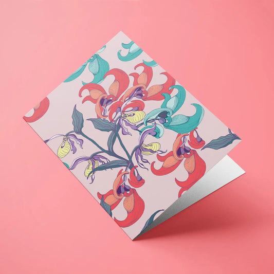 Paquete de 10 tarjetas de felicitación A6 (sobres prémium) Orchid Rosa