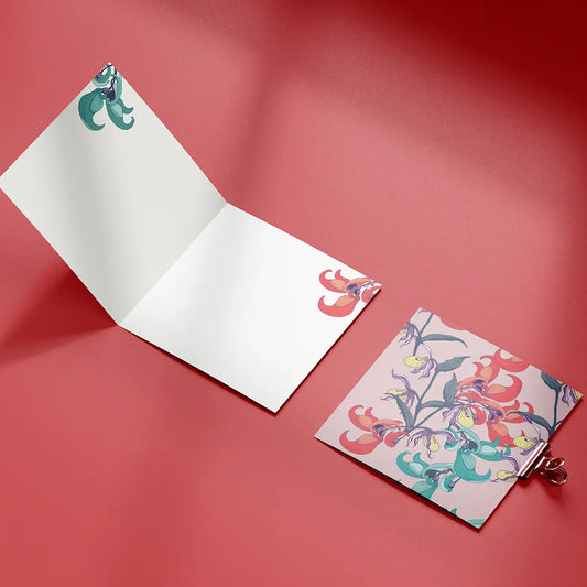 Paquete de 10 tarjetas de felicitación 14.1x14.1cm (sobres prémium) Orchid rosa