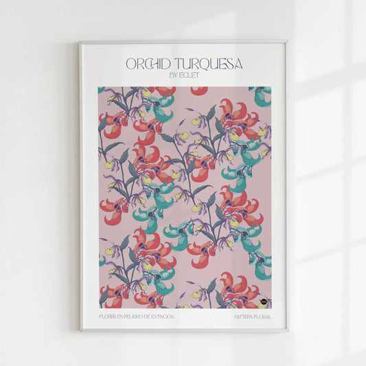 Póster de papel hueso mate calidad museo Orchid rosa Eclet